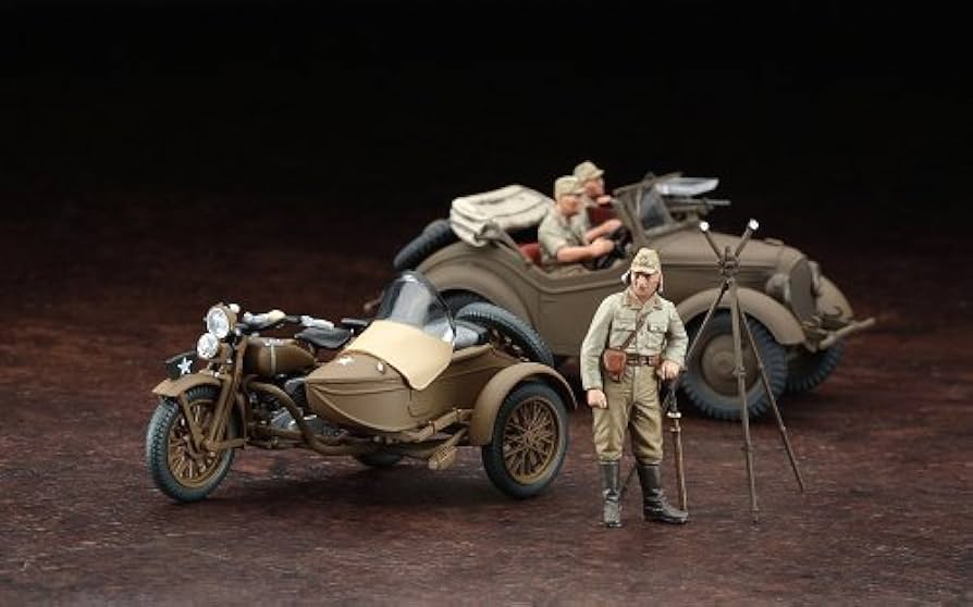 Amazon | ハセガワ 1/48 九七式側車付自動二輪車 & 九五式小型